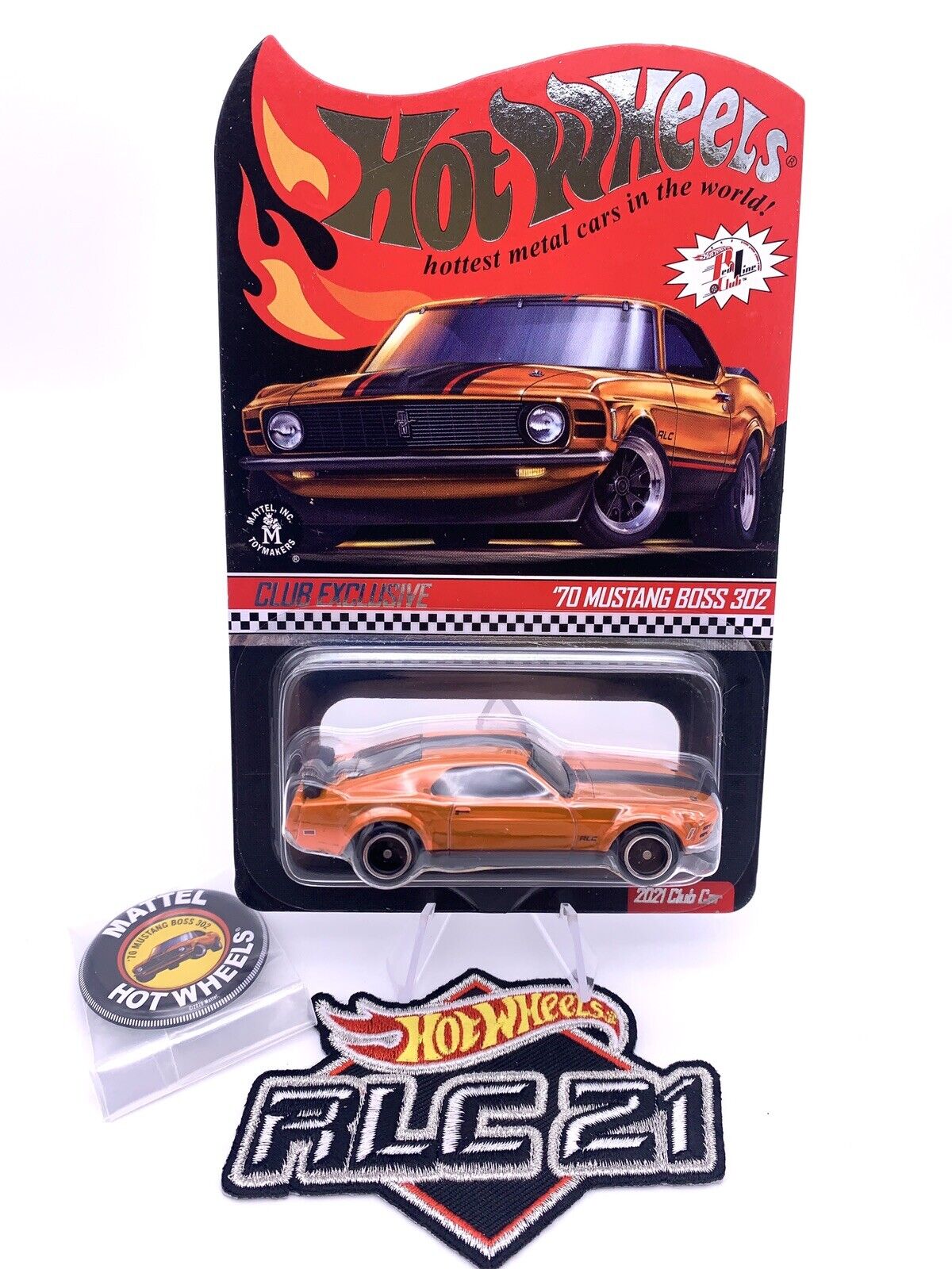 Hot Wheels Red Line Club Ford Mustang Boss 302 1970 Diecast Car Orange for sale online