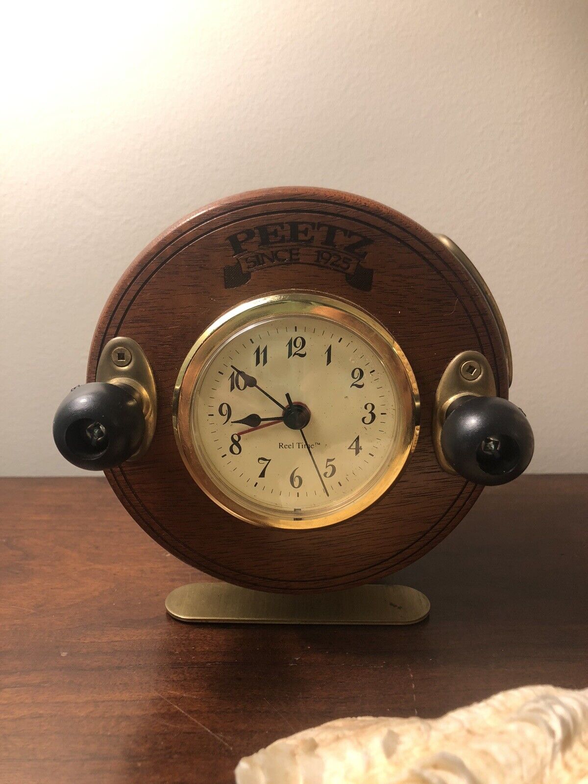 Vtg Rare Peetz Fishing Reel 1925 Talking Alarm Clock Recorded Fisherman  Voice for Sale 