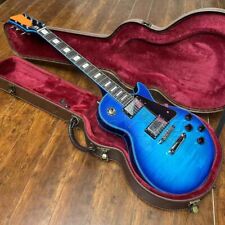 blue Custom LP electric guitar,Blue logo, blue ABS, in stock picture