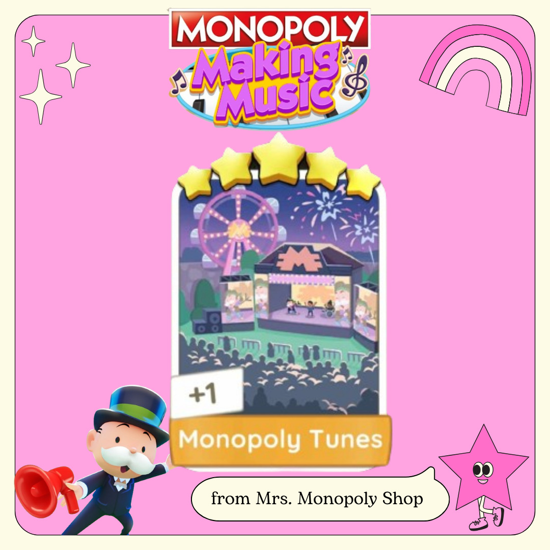 ALL Monopoly Go 5 Star Sticker Card AVAILABLE⭐️⭐️⭐️⭐️⭐️ (Making Music Album)