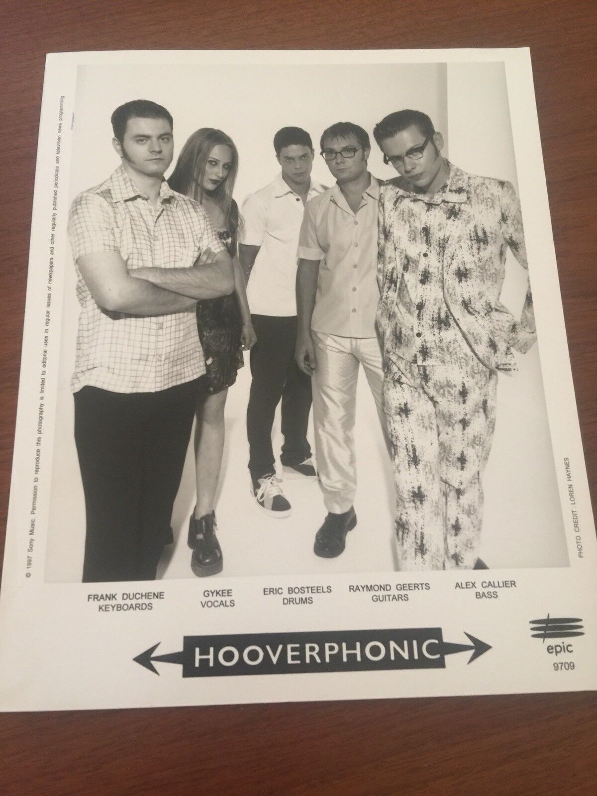 Hooverphonic Rare 1997 Vintage Press Photo 10x8  - Epic Records Image # 2