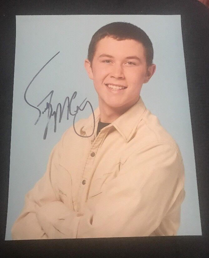 SCOTTY MCCREERY SIGNED 8X10 PHOTO AMERICAN IDOL COUNTRY D W/PROOF+COA RARE WOW