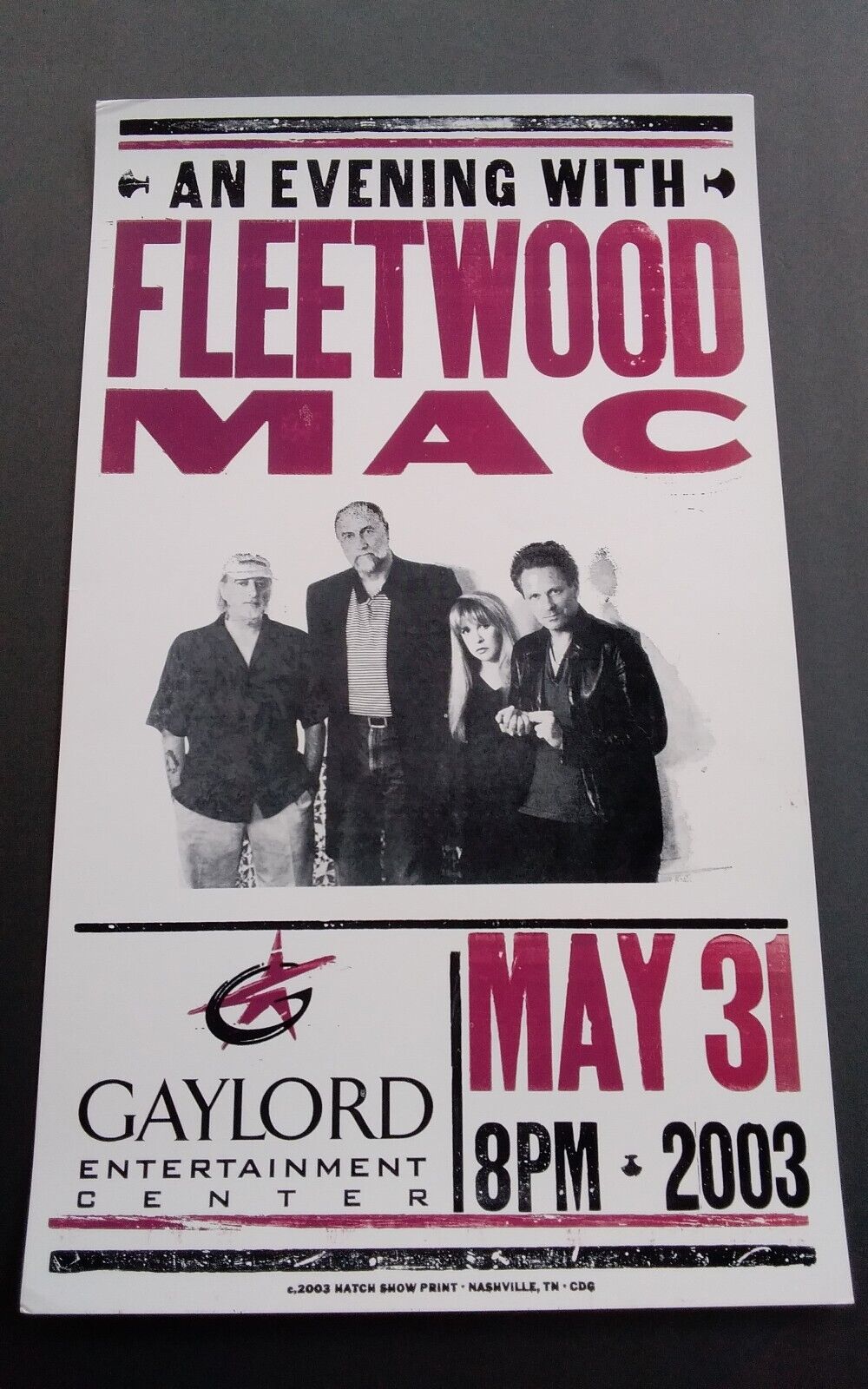 Fleetwood Mac 2003 Hatch Show Print Nashville GAYLORD Concert Poster BRIDGESTONE