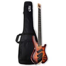 5 String Headless Electric Bass Guitar poplar body Carbon Fibre Maple neck picture