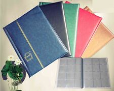 10 Pages Coin Stock Book 120 Pocket Album for 2x2 Paper Flip Holders Storage picture
