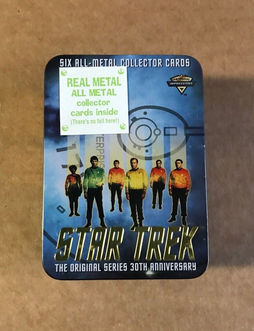Star Trek 30th Anniversary 6 All-Metal Collector Cards Tin
