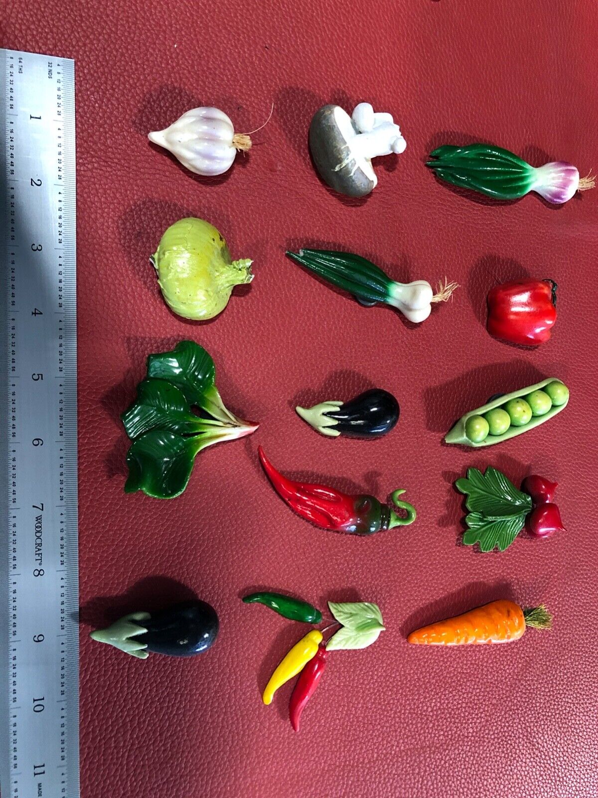 Fridge Magnets - Vegetables. Assorted, 14 pieces.