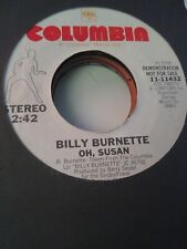Billy Burnette, Oh, Susan ~ 1980 Columbia 45 +sleeve picture