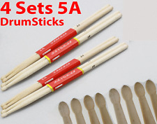 4 Pairs 5A Drum Sticks Drumsticks Maple Wood Music Band Jazz Rock NEW     picture