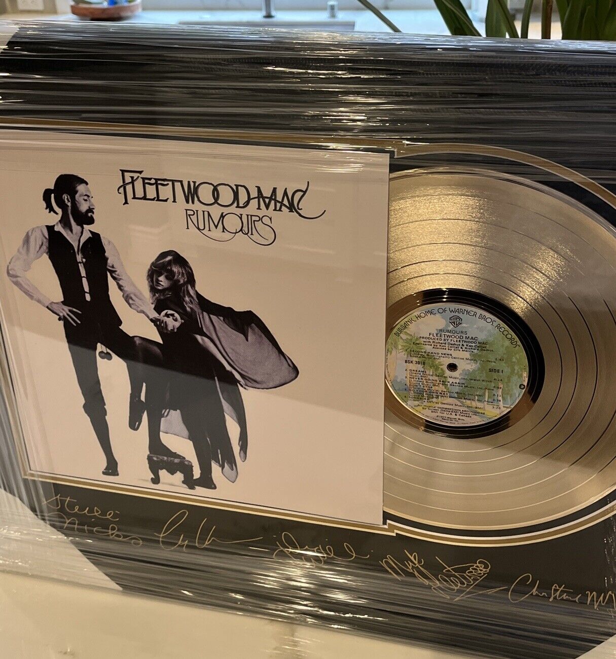 Fleetwood Mac Rumors Gold Album With Laser Signatures