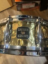 Gretsch 5x14 USA Custom Hammered Brass Snare Drum picture