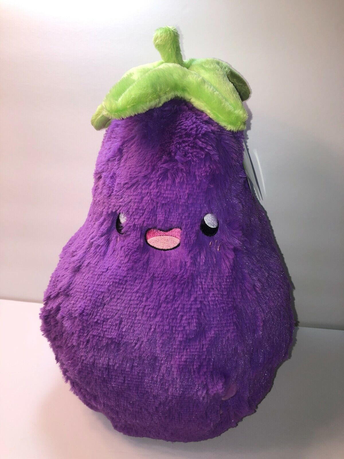 Approx New 9" tall Toy Squishable Purple Eggplant Plush .Super Soft 
