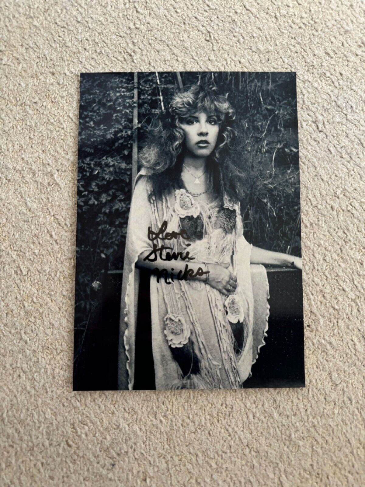 Stevie Nicks Fleetwood Mac signed autographed photo coa 6x8 inch