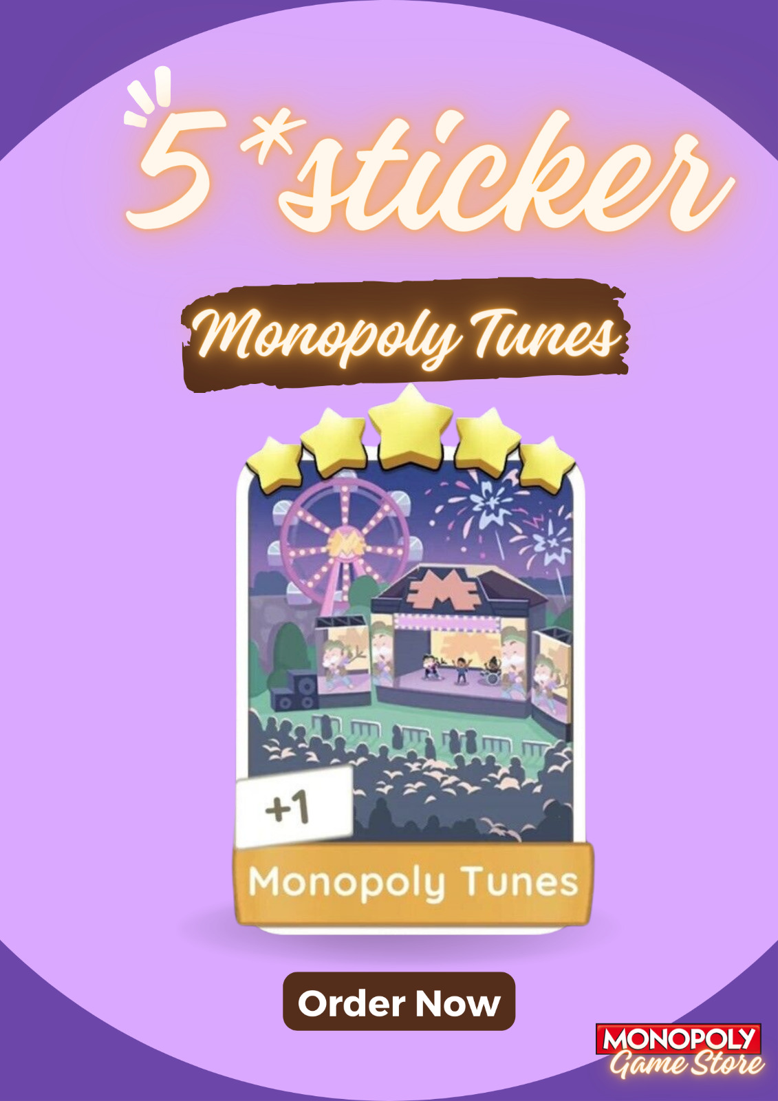 Monopoly go 5 Star Sticker / Card  (1st & 2nd) 🔥🔥🔥(INSTANT SEND)