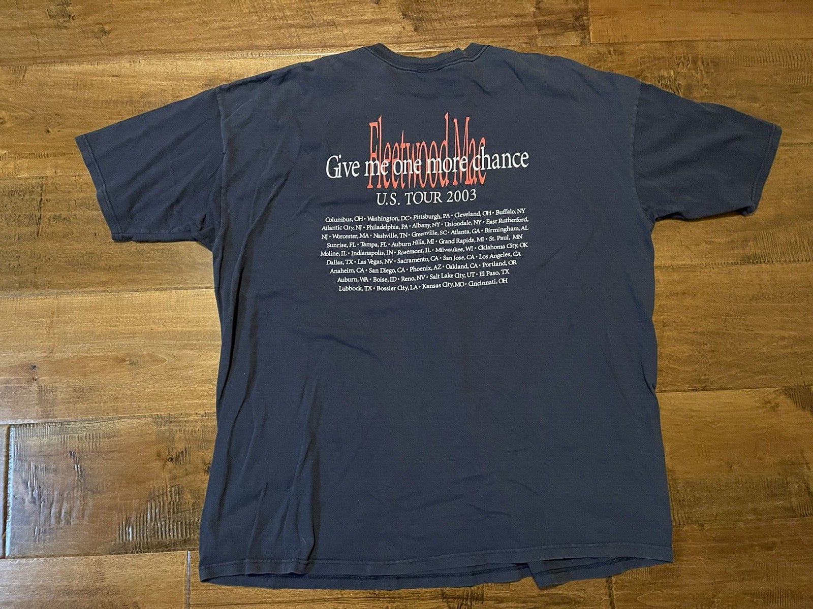 Fleetwood Mac 2003 U.S. Tour Say You Will Give Me One More Chance T-Shirt - 3XL