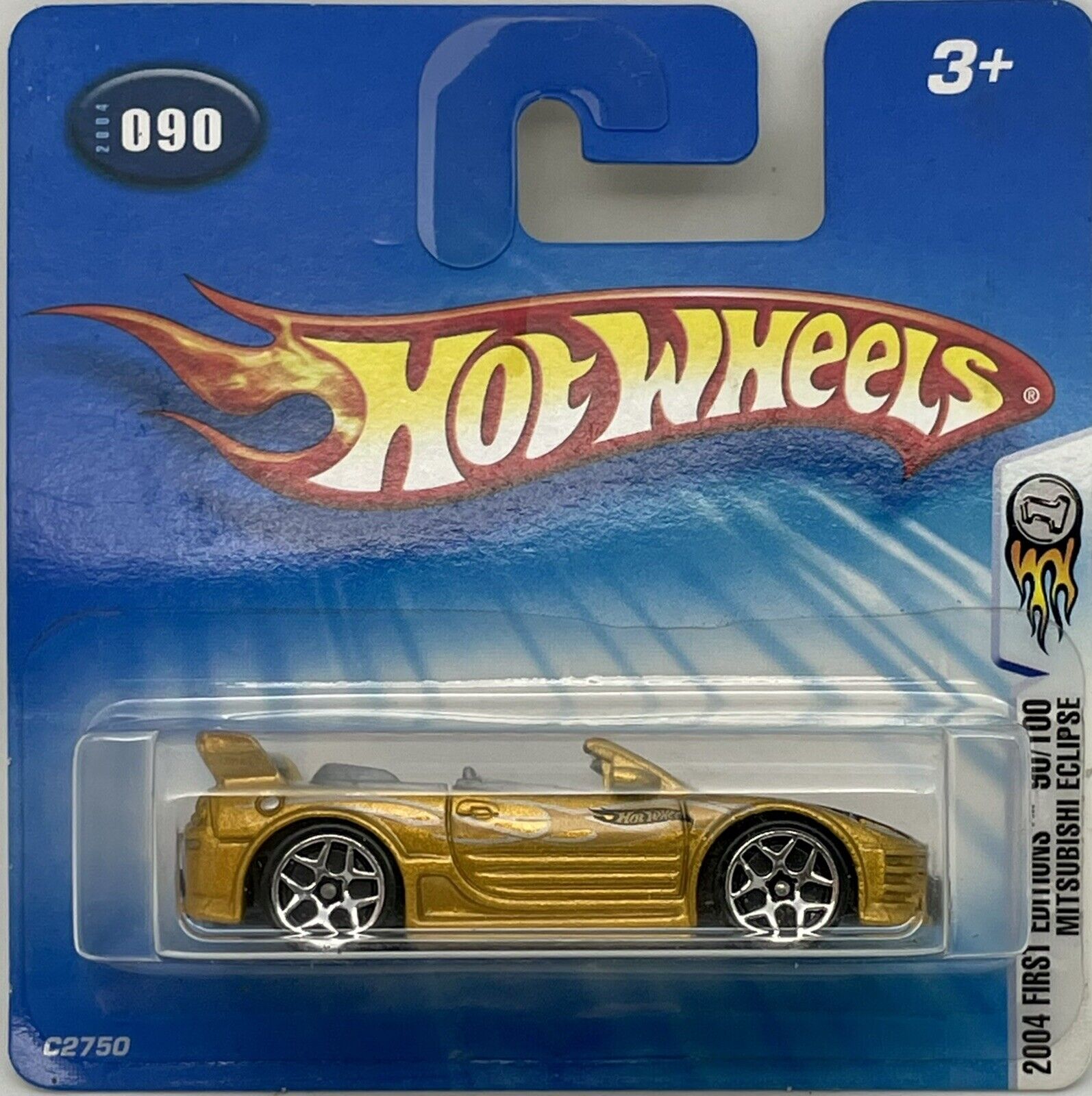 2004 Hot Wheels First Editions Mitsubishi Eclipse Gold 90 