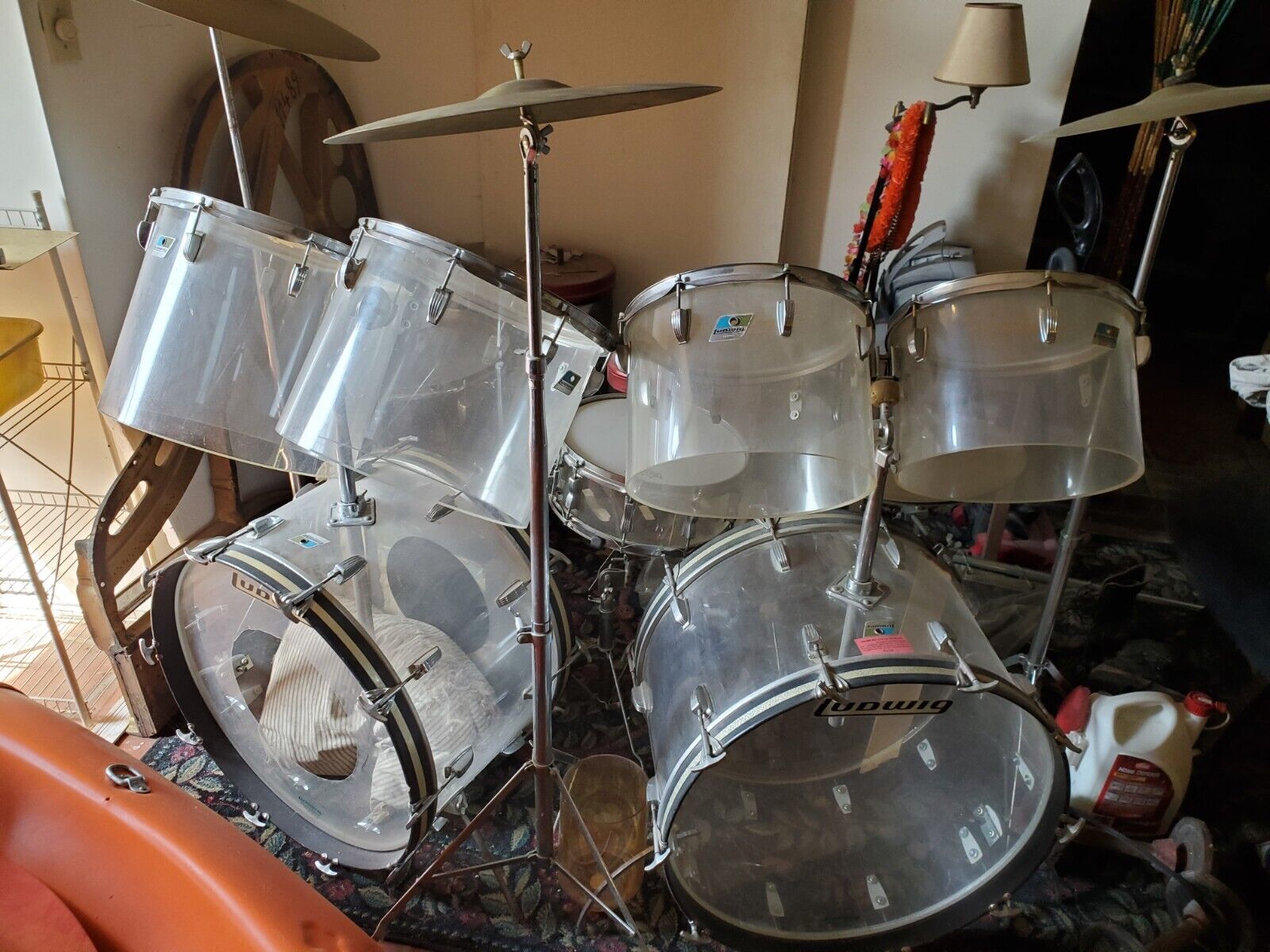  Ludwig Drum Kit Clear Acrylic