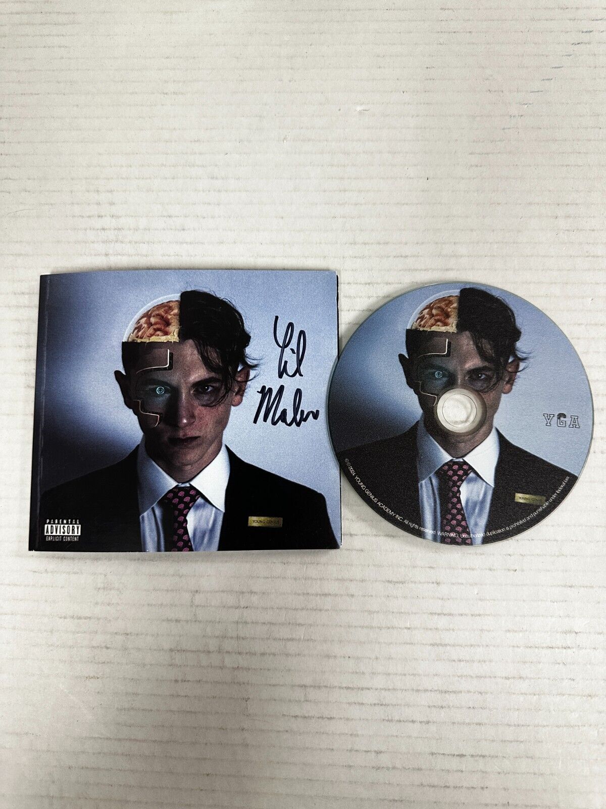 2024 YOUNG GENIUS ALBUM AUTOGRAPHED AUTO SIGNED BY Matthew Deluca (LIL MABU) CD