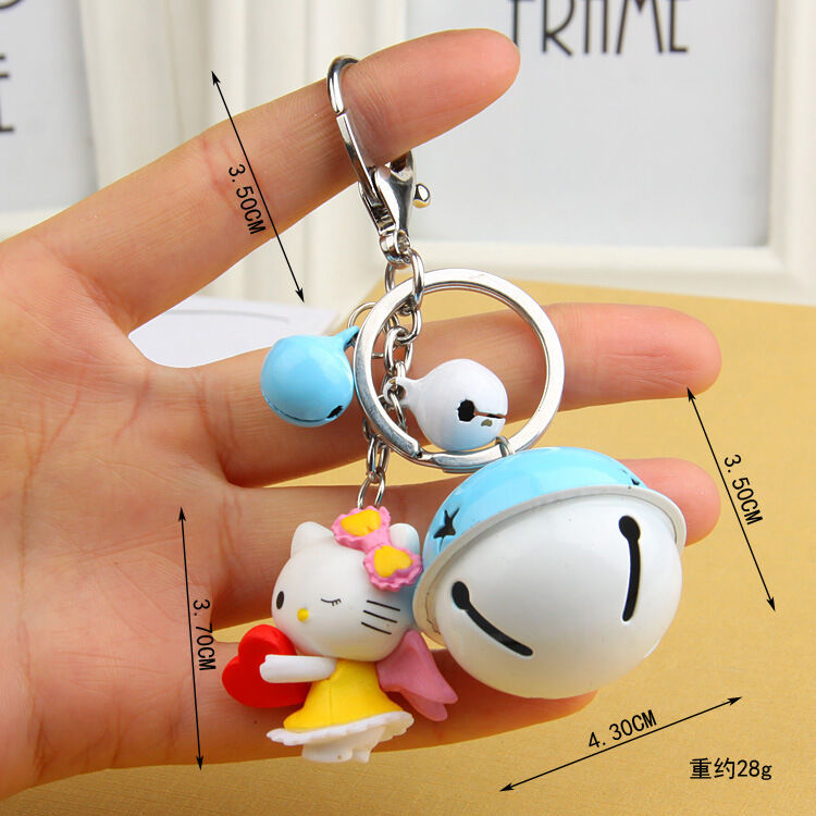 NEW Hello kitty Key chain Modelling of the angel The bell key chain Toy Gift 2