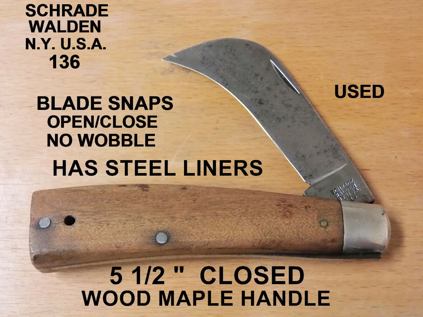 For sale schrade walden knives VINTAGE Schrade
