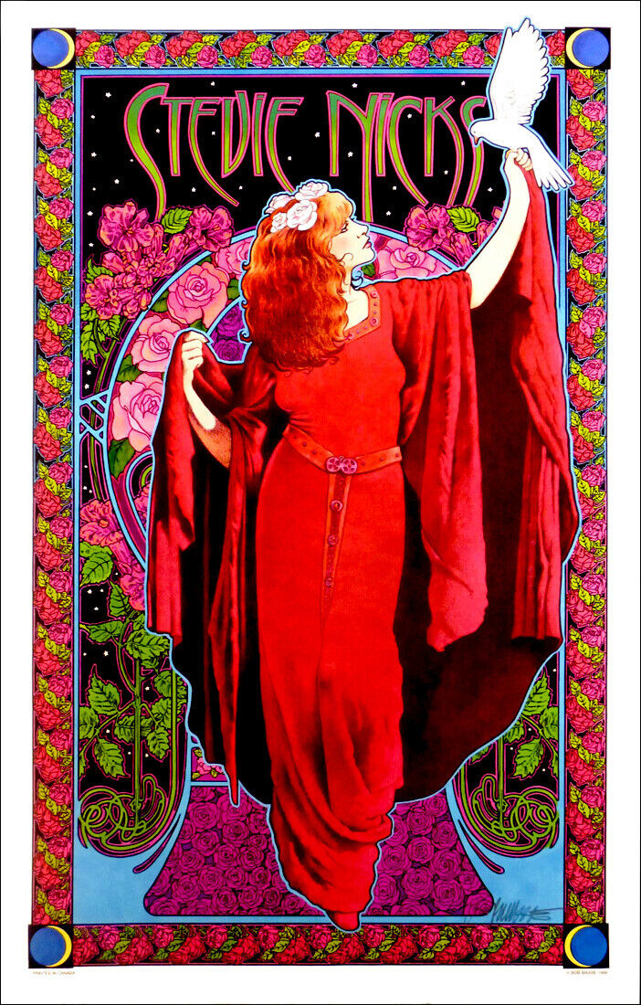 Stevie Nicks Poster White Winged Dove Bob Masse Classic Hand-Signed Silver Ink