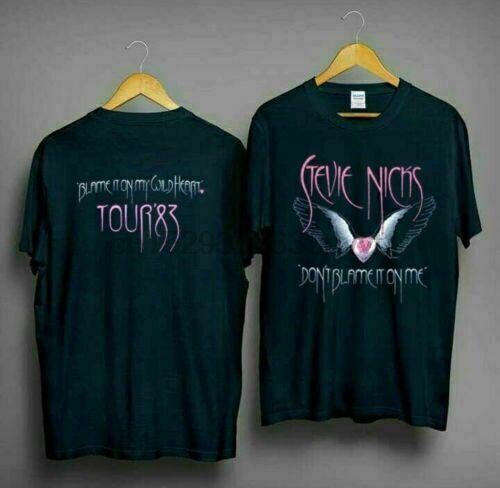 Stevie Nicks Concert Tour 1983 Cotton Black Unisex T-shirt S-5XL PM5747