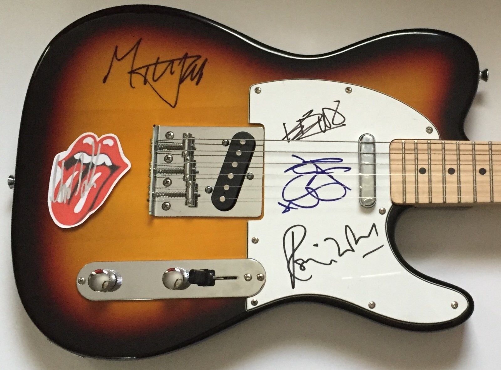 Rolling Stones Signed Guitar Jagger Autographed Richards Watts Wood Taylor PSAed