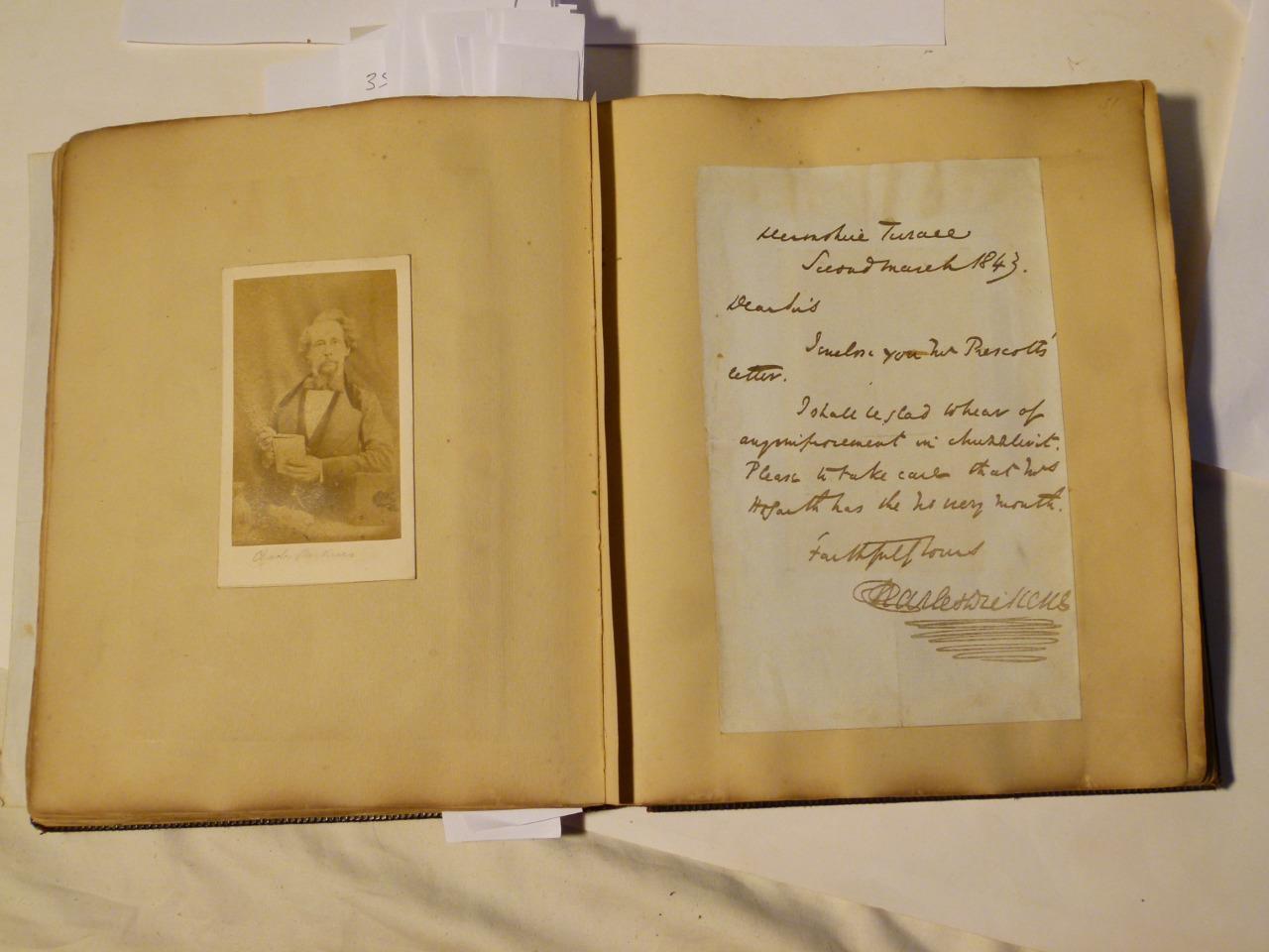 GENUINE Charles Dickens Letter 2nd Duke of Wellington Personal Autograph Album