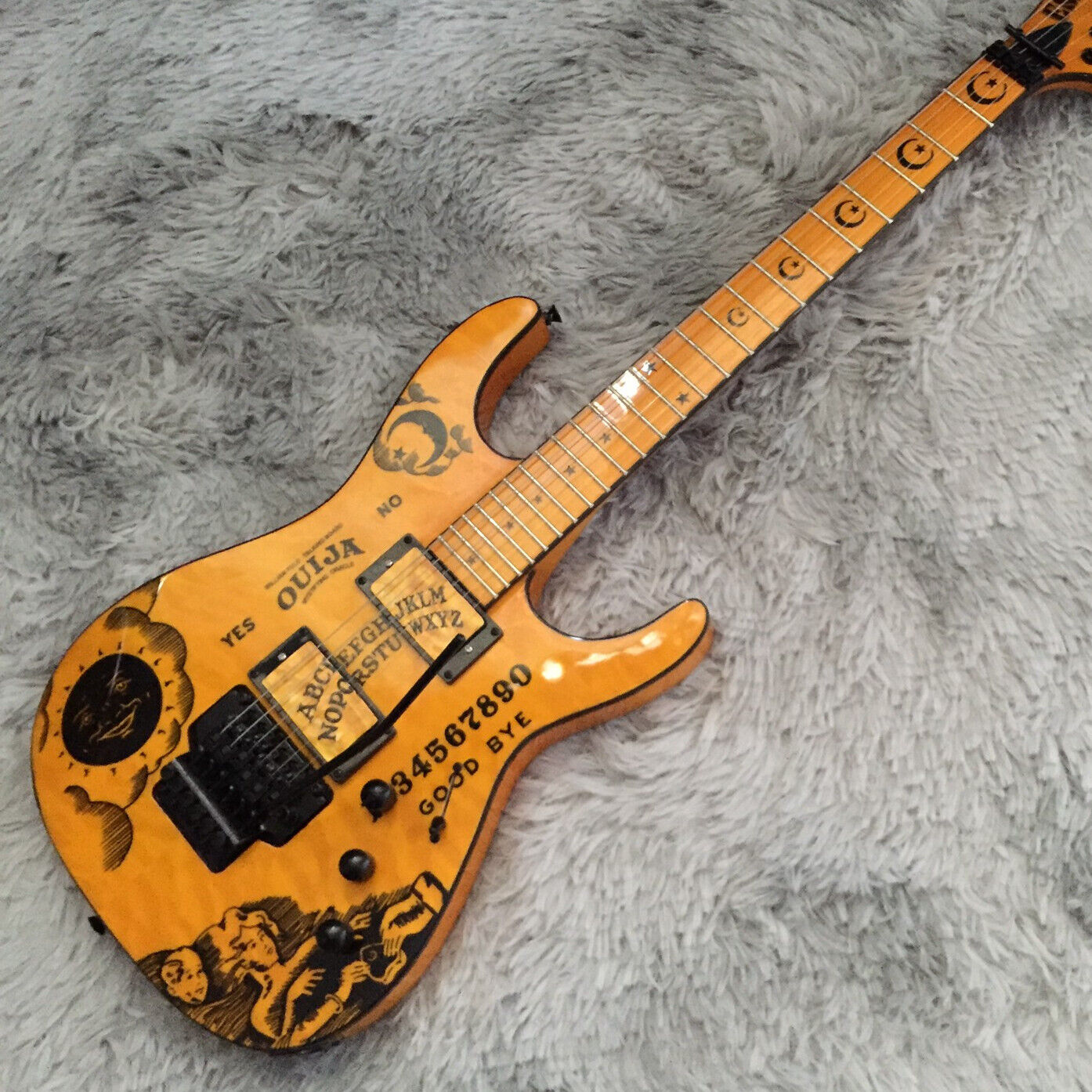 Kirk Hammett Electric Guitar Yellow 6 String Maple Fretboard 2H Pickup 