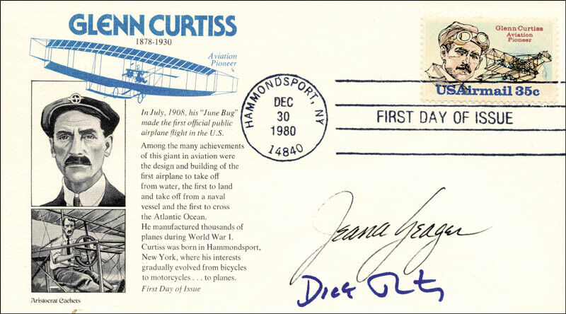 THE VOYAGER CREW - FIRST DAY COVER SIGNED CO-SIGNED BY: JEANA YEAGER, DICK RUTAN