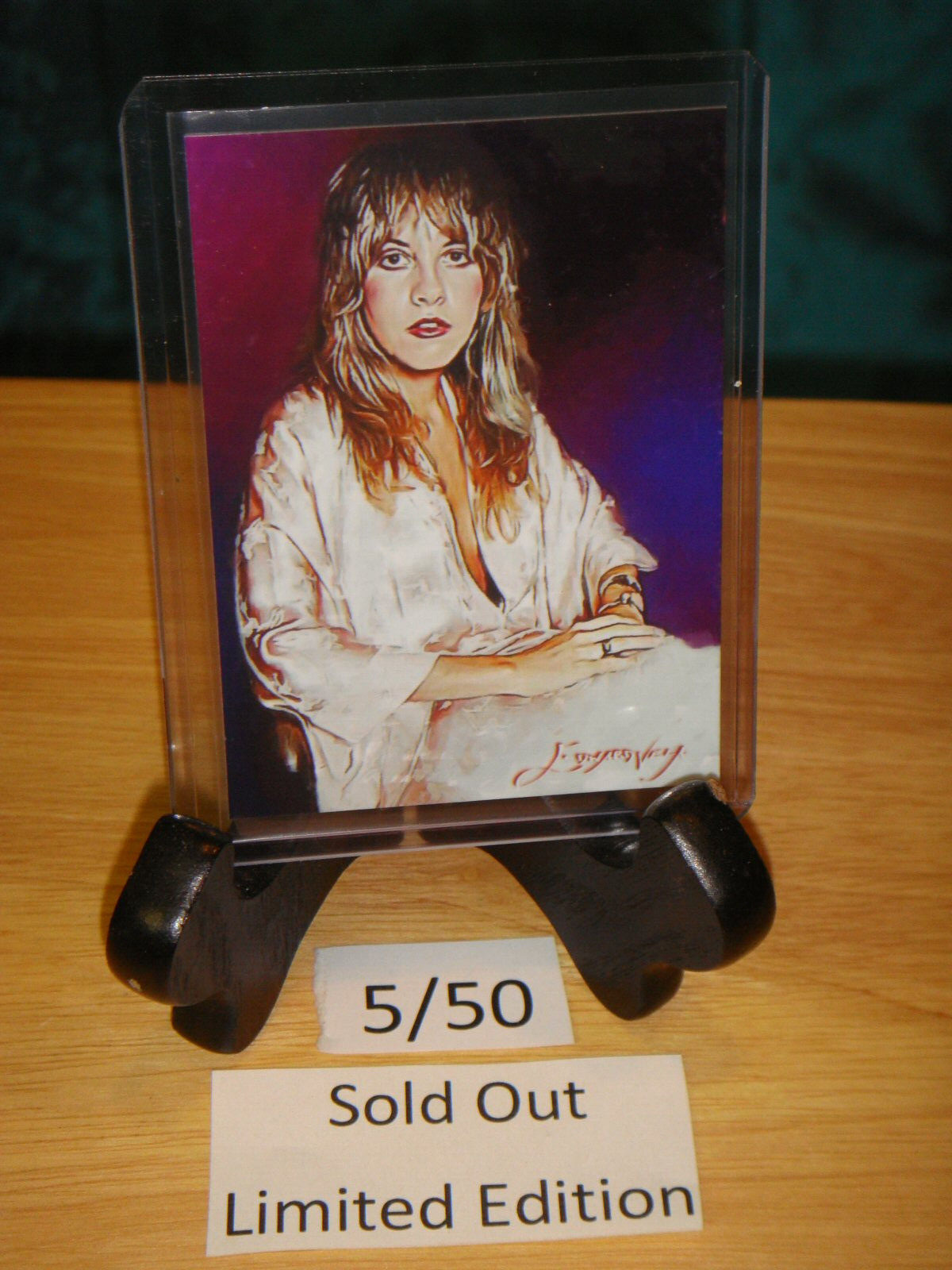 Fleetwood Mac STEVIE NICKS Card #8 Limited Edition 5/50 Artist Signd Edward Vela