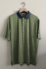 Peter Millar Polo Shirt Men Large Green Summer Comfort Golf Cabo Del Sol Mexico picture