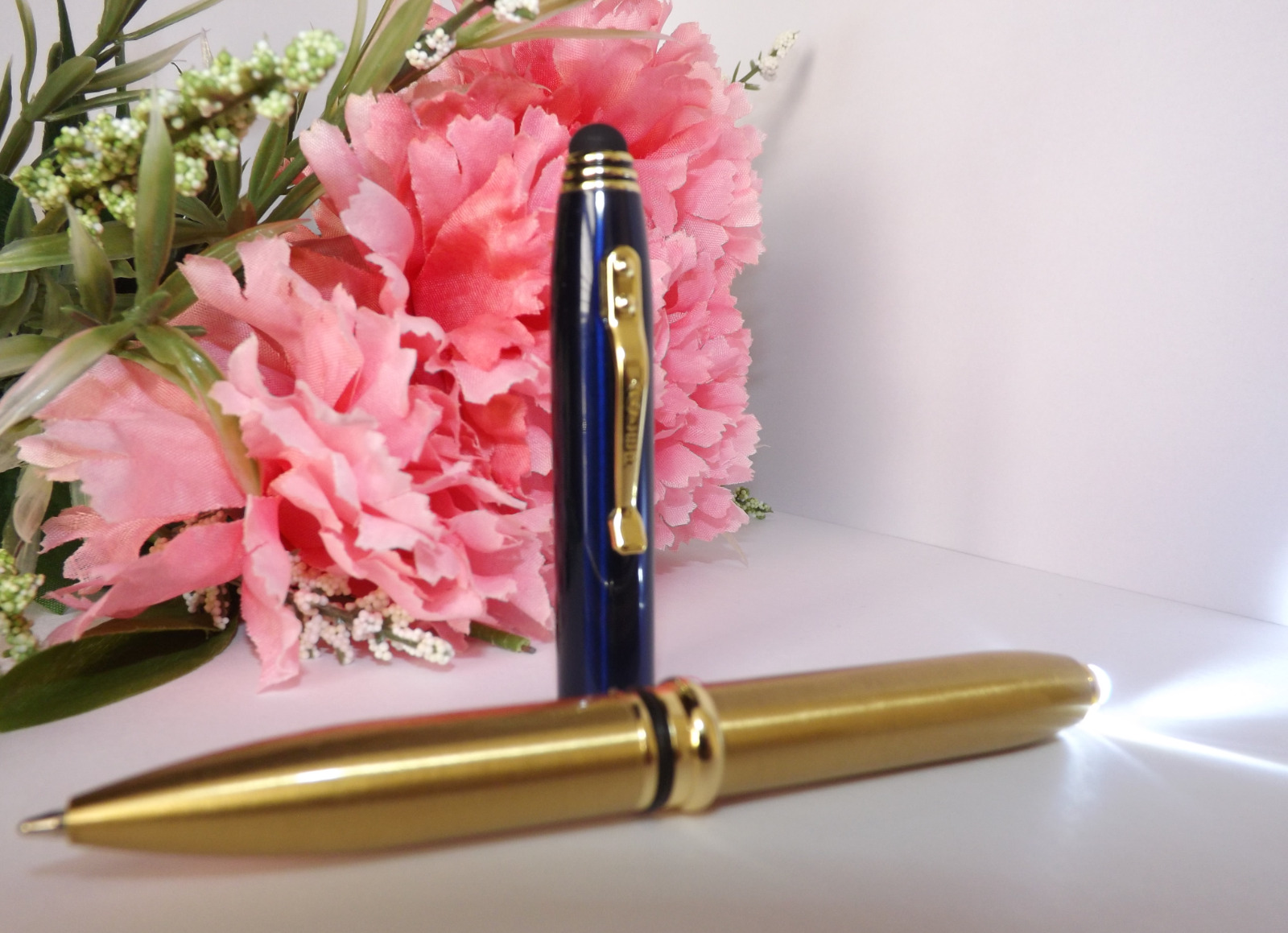 3 in 1 Crowne Triple Navy Flashlight Stylus Antimicrobial Adler Pen High Quality