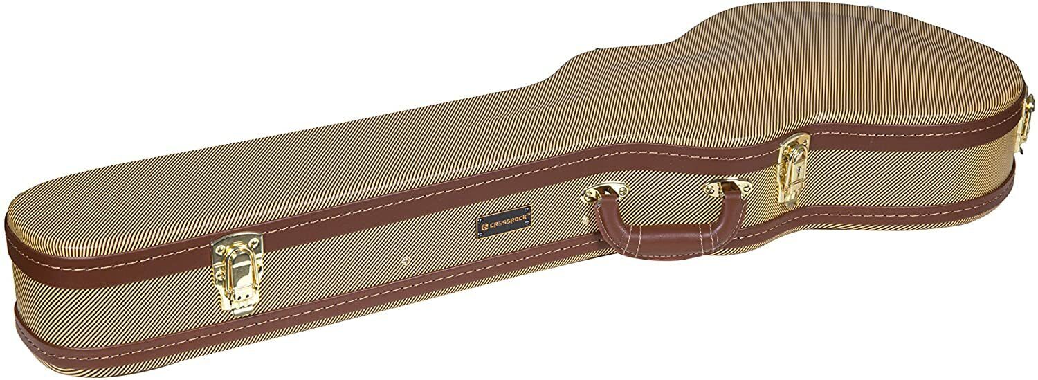 Crossrock Les Paul Electric Guitar Case, Arched Top Hard Case guitar case
