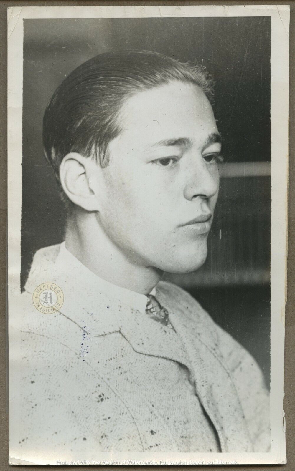 Vintage Murder Trial Leopold and Loeb Richard Loeb Prison Photograph c. 1936