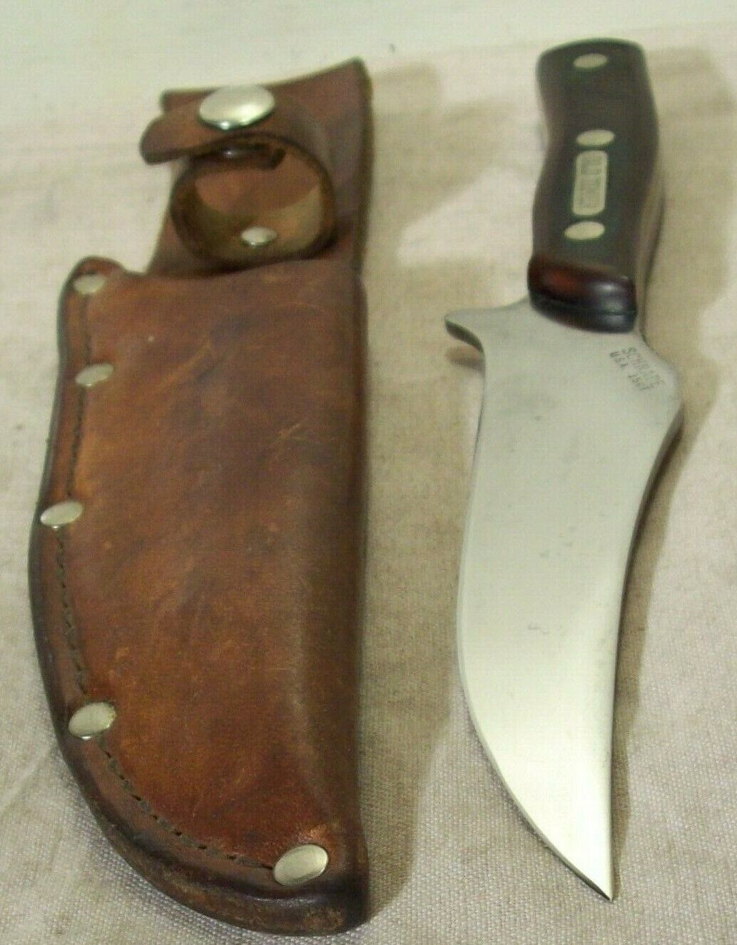 1980's~SCHRADE 150T DEERSLAYER~OLD TIMER~VINTAGE HUNTING KNIFE w/ORIGINAL SHEATH
