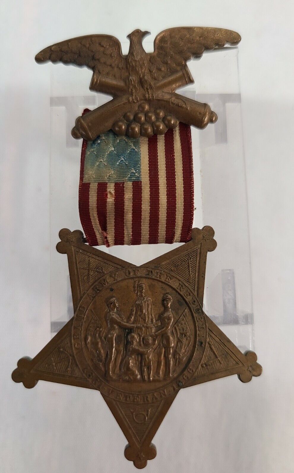 Civil War GAR Veterans Medal  Numbered Edge GRAND ARMY OF THE REPUBLIC