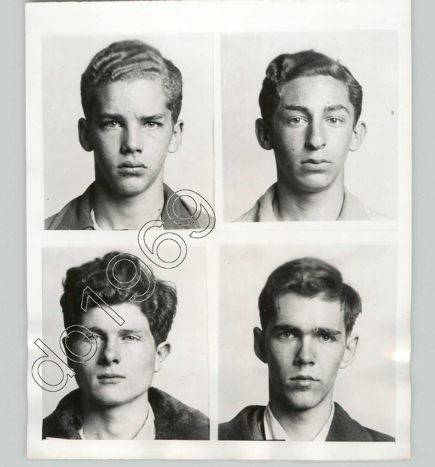 NYC FOUR TEENAGE BURGLARS Mugshots Crime Robbery 1946 New York City Press Photo