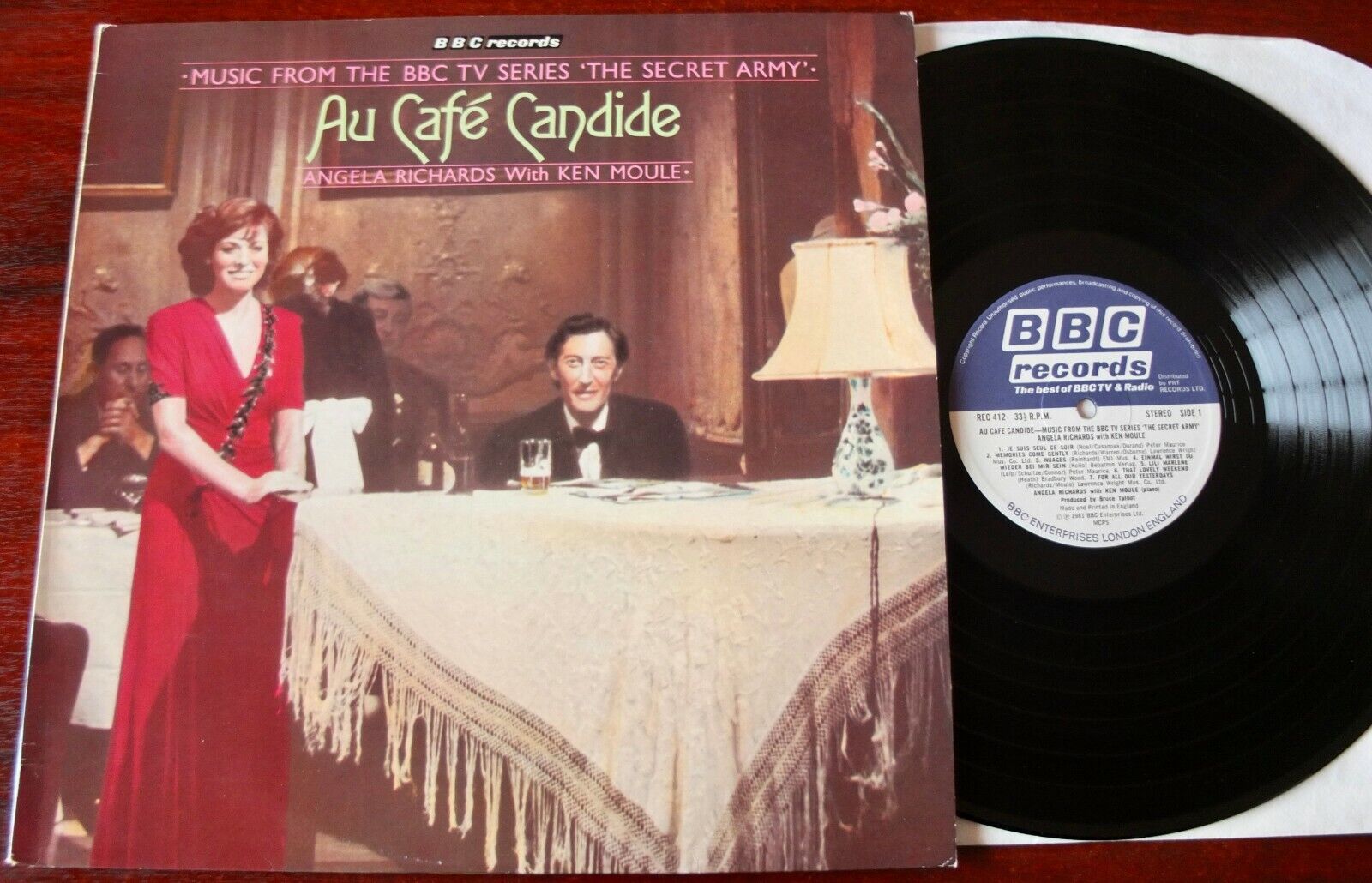 ANGELA RICHARDS AU CAFE CANDIDE THE SECRET ARMY TV OST LP BBC (1981) NR MINT-