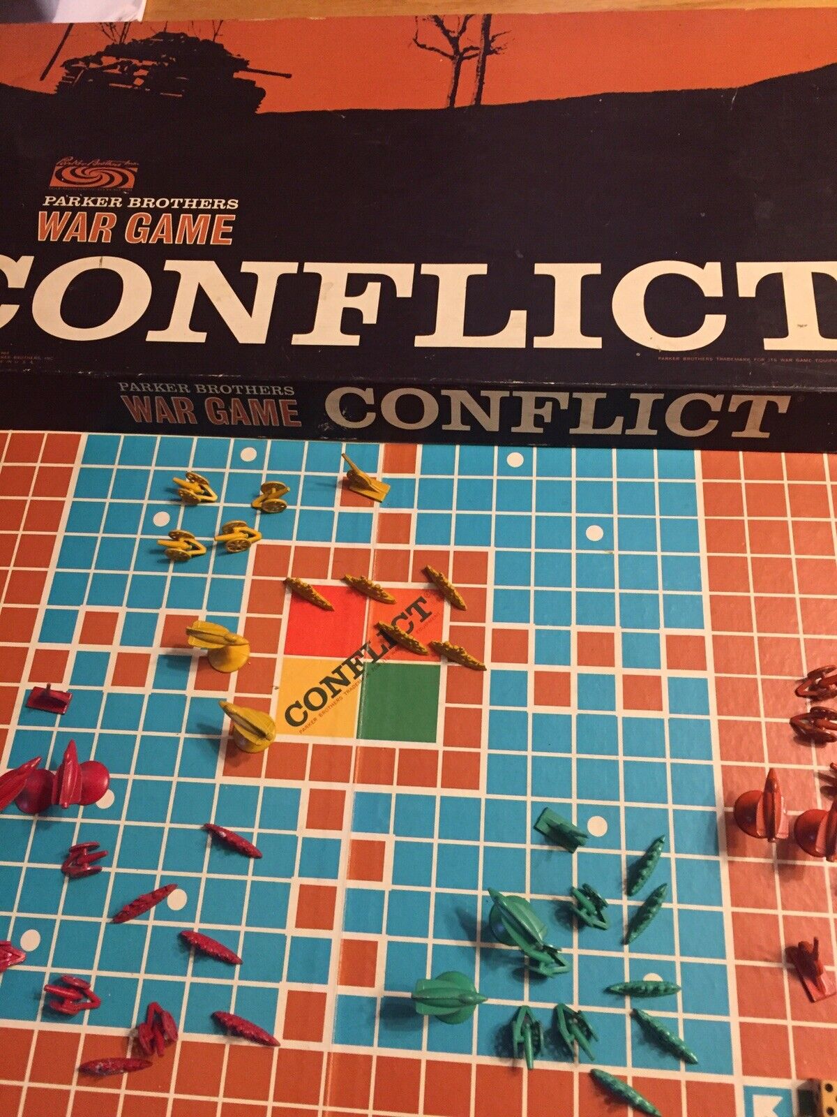 1964  PARKER BROTHERS WAR GAMES CONFLICT BOARD GAME.