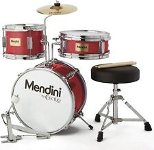 Mendini By Cecilio Kids Drum Set - Junior Kit w/ 4 Drums - Black Metallic- picture