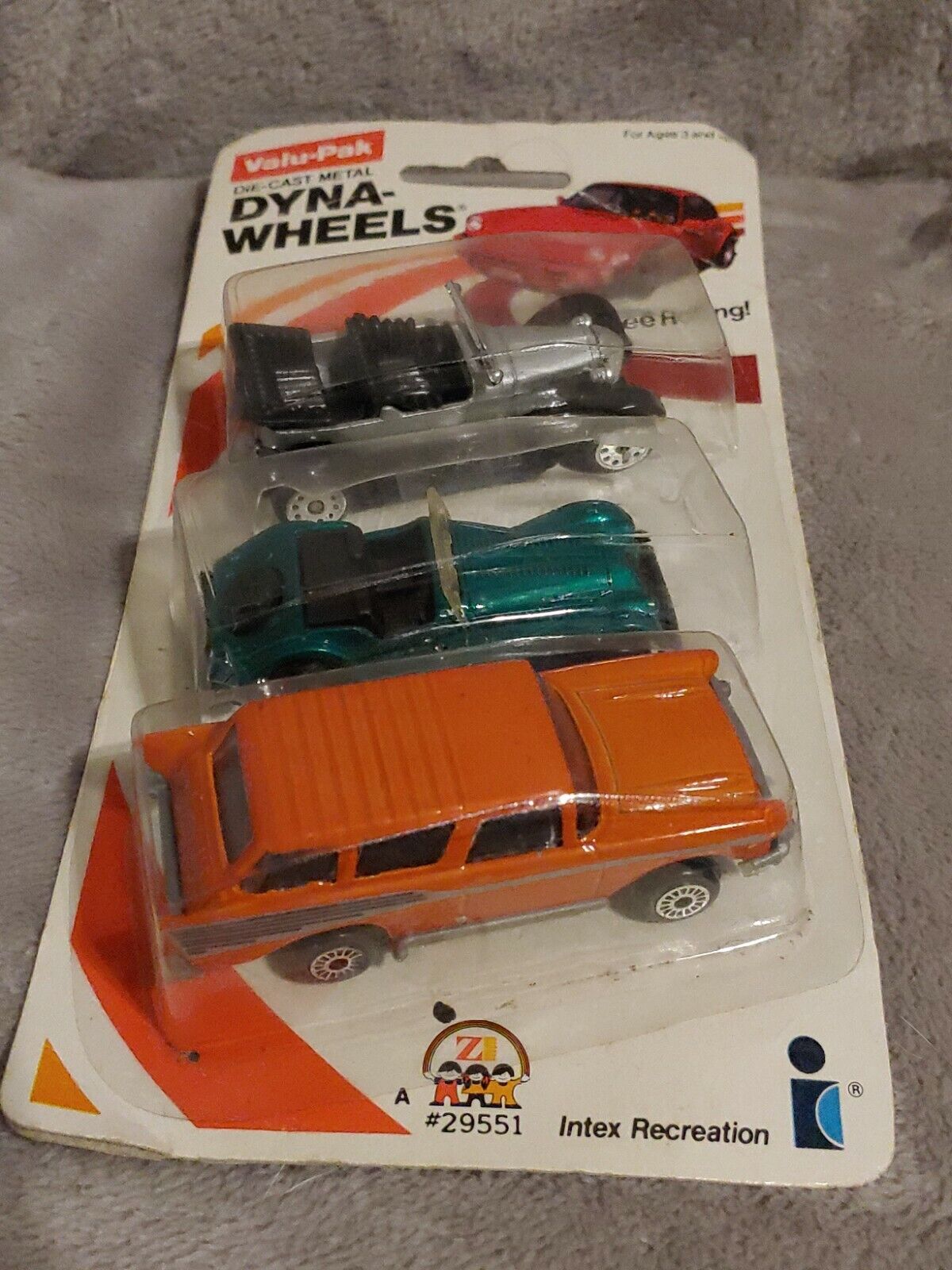 Zee Toys Dyna-Wheels 3 Car Valu-Pak New 1986